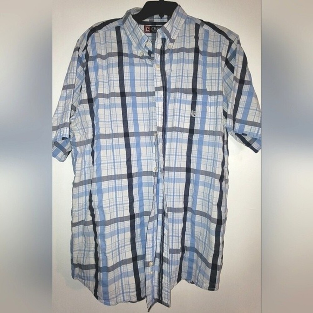 Chaps, Mens Short Sleeve Casual Dress Shirt, Size XL